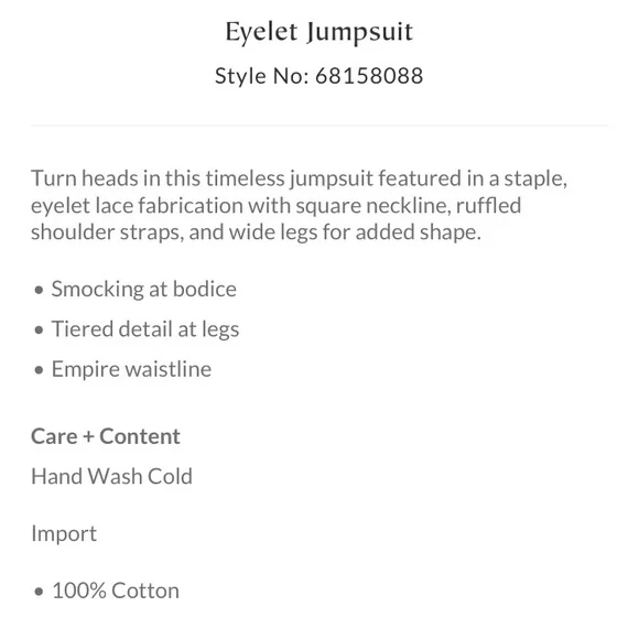 Free People x Barok Eyelet Jumpsuit - Picture 16 of 17